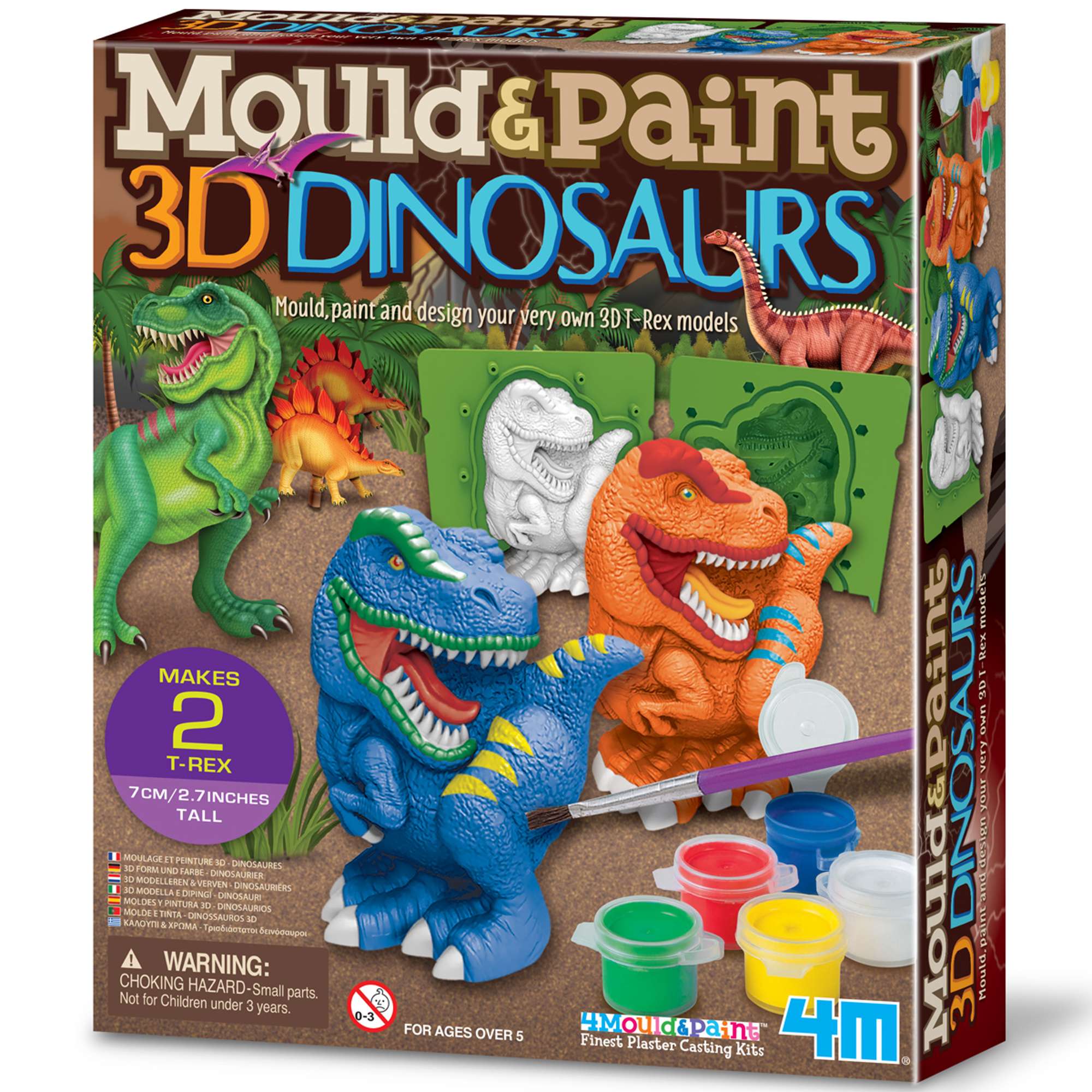4M 4777 MOULD & PAINT 3D DINOSAURS MOULDING SET
