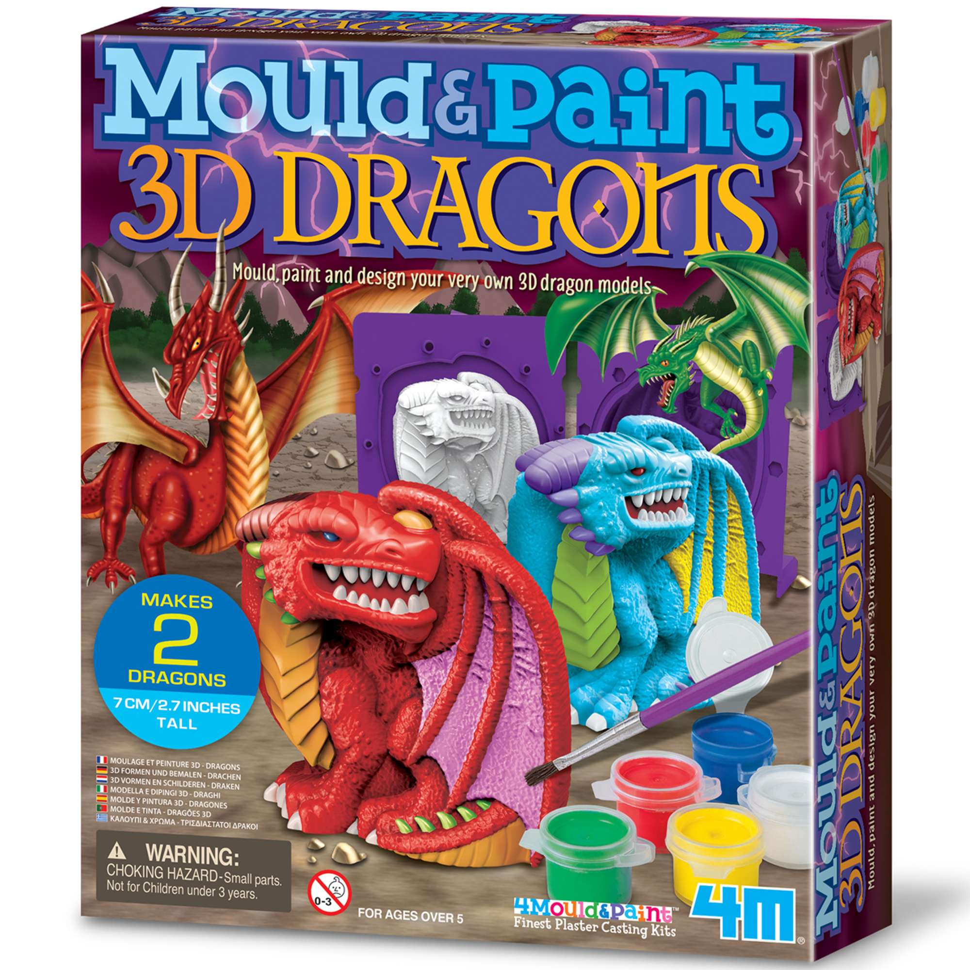 4M 4783 MOULD & PAINT 3D DRAGONS MOULDING SET