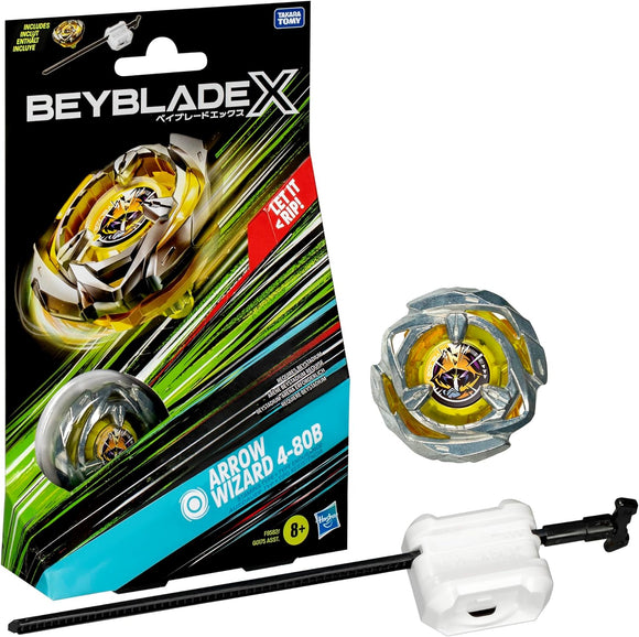 BEYBLADE X F9582 ARROW WIZARD 4-80B STARTER PACK TOP AND LAUNCHER