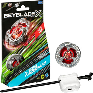 BEYBLADE X F9583 SCYTHE INCENDIO 4-60T STARTER PACK TOP AND LAUNCHER