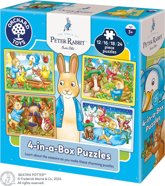 ORCHARD TOYS WPR004 PETER RABBIT 4-IN-A-BOX PUZZLES