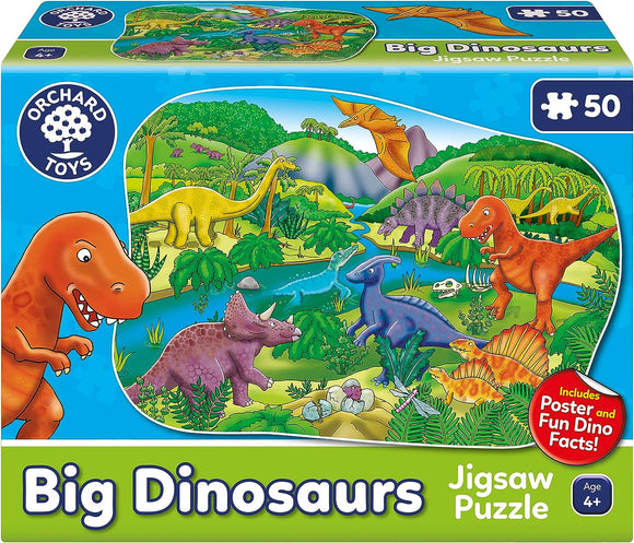 ORCHARD TOYS 256 BIG DINOSAURS 50 PIECE JIGSAW PUZZLE