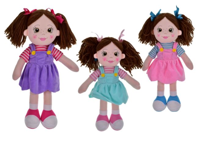 KANDY TOYS TY5661 RAG DOLL 45CM (ASSORTED DESIGNS)