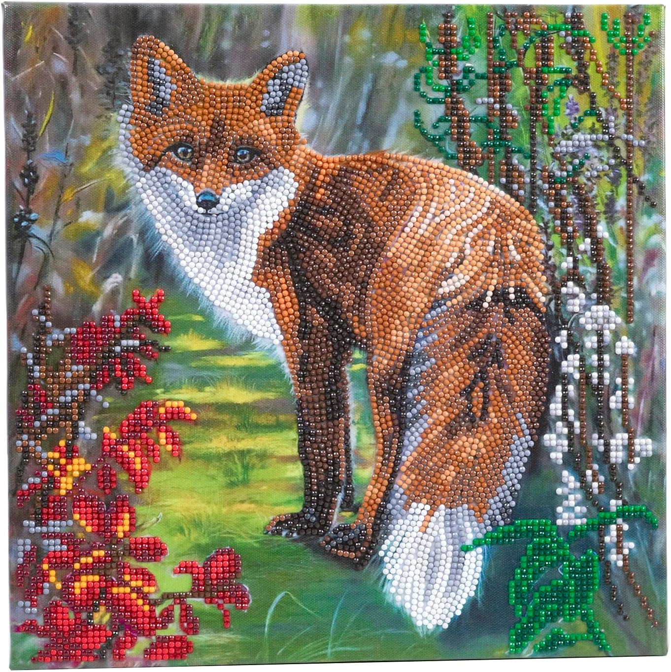 CRAFT BUDDY CAK-A173M AUTUMN FOX CRYSTAL ART FRAMED CANVAS KIT