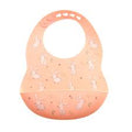 ZIGGLE SIL5058 SILICONE CATCH IT BIB PINK BUNNIES