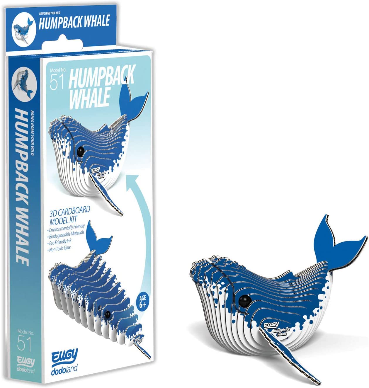 EUGY D5019 HUMPBACK WHALE 3D CARDBOARD MODEL KIT