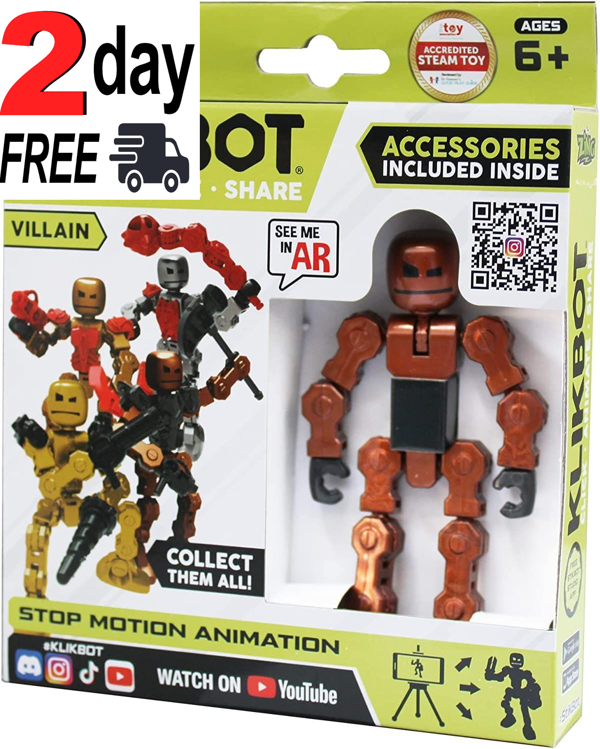 KLIKBOT S2000 HEROES VILLIANS AND GUARDIANS (ASST COLOURS ONE SUPPLIED RANDOM)
