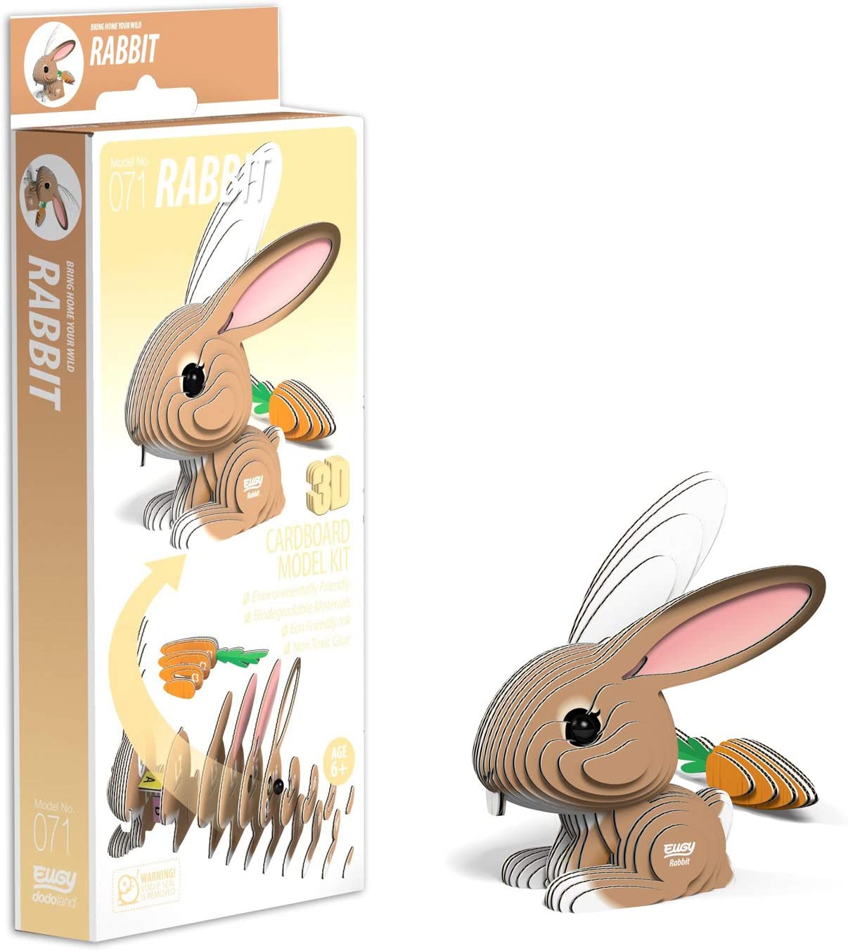 EUGY D5033 RABBIT 3D CARDBOARD MODEL KIT