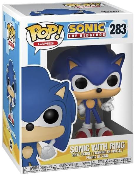 FUNKO POP! SONIC THE HEDGEHOG WITH RING 283 VINYL FIGURE