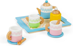 BIGJIGS BJ36047 WOODEN TEA TRAY SET