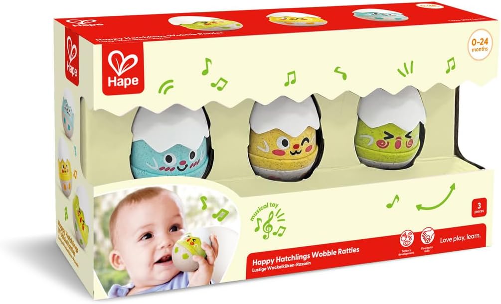 HAPE E0124 HAPPY HATCHLINGS WOBBLE RATTLES