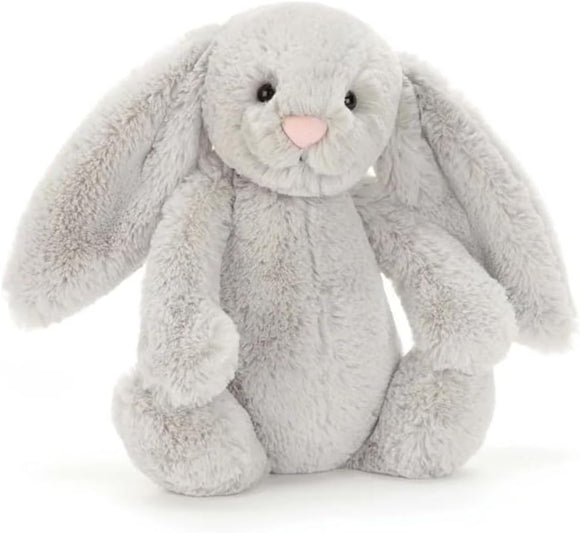 JELLYCAT BAS3BSN MEDIUM BASHFUL SILVER BUNNY