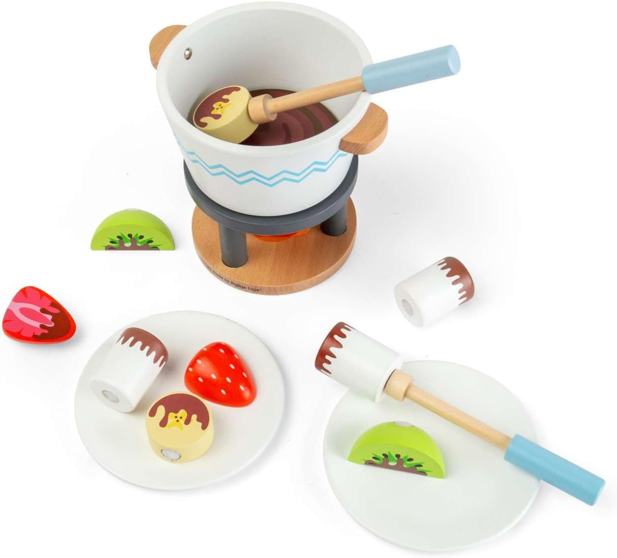 BIGJIGS 38031 WOODEN CHOCOLATE POT FOR TWO
