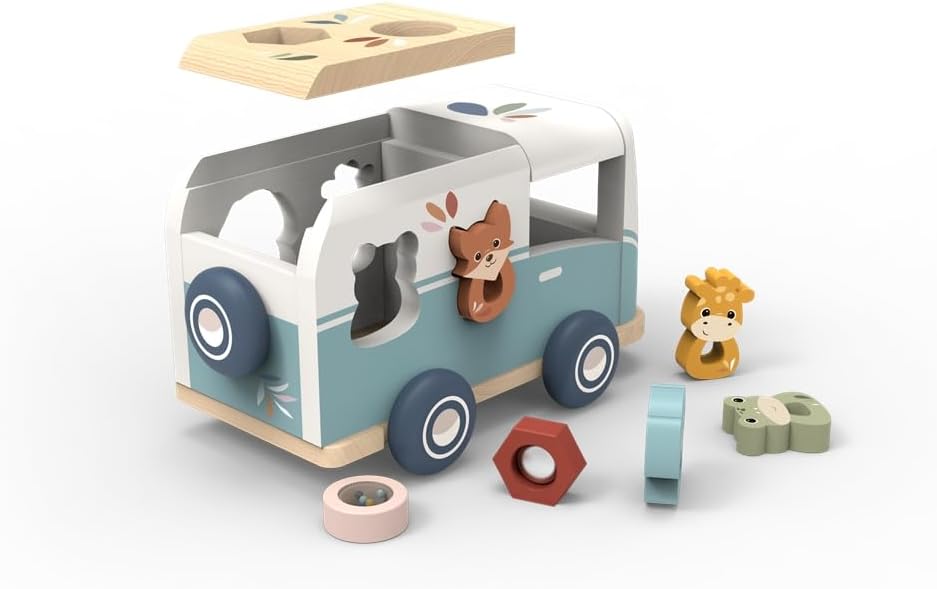 SPEEDY MONKEY WOODEN VAN SHAPE SORTER