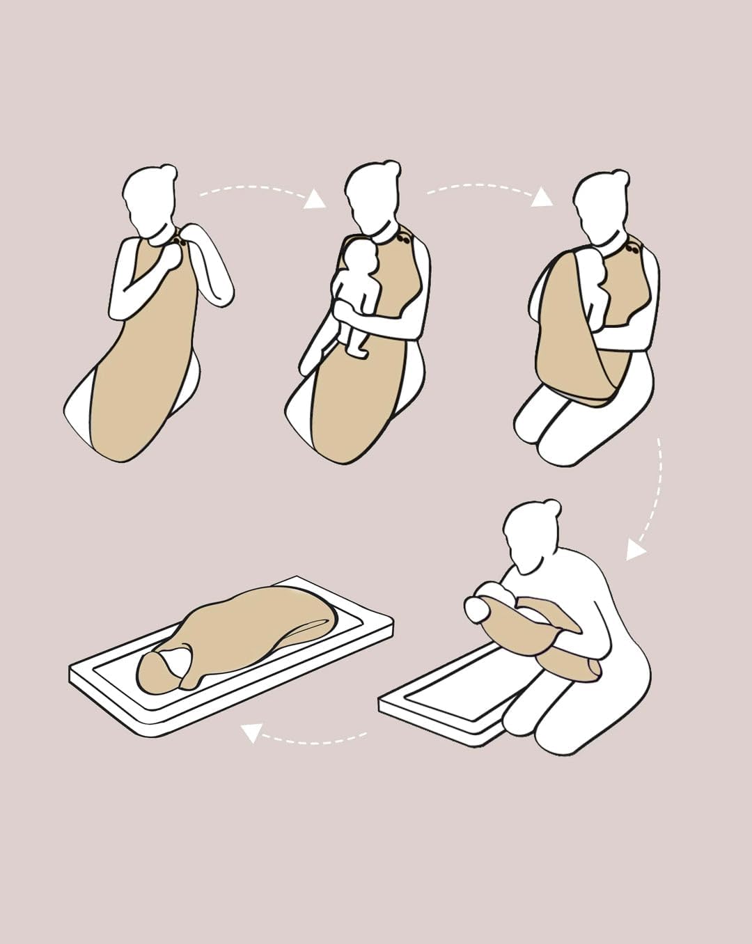 Cuddledry Handsfree Bamboo Baby Towel Grey