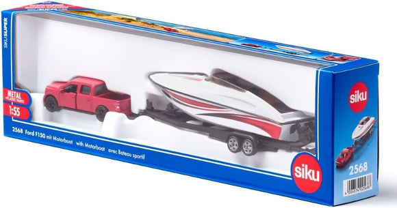 SIKU 2568 FORD F150 TRUCK WITH MOTORBOAT 1:55TH SCALE