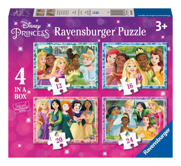RAVENSBURGER 03156 DISNEY PRINCESS 4 IN A BOX JIGSAW PUZZLES