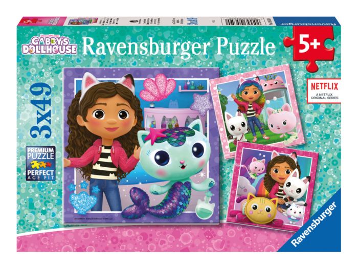 RAVENSBURGER 05659 GABBYS DOLLSHOUSE 3X49 PIECE JIGSAW PUZZLE