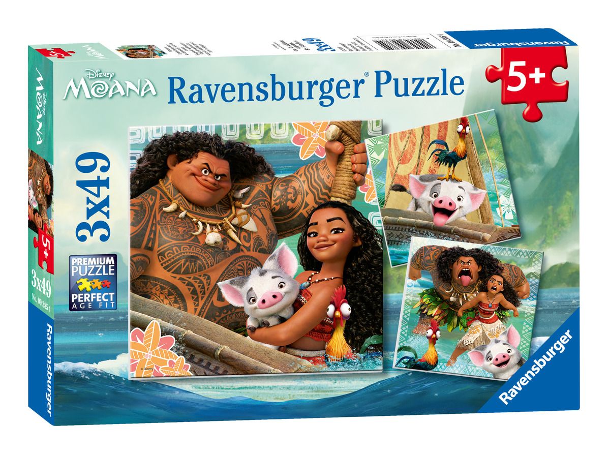 RAVENSBURGER DISNEY MOANA 2 3X49PCS PUZZLE