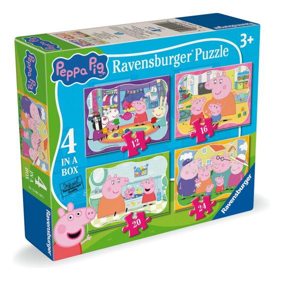 RAVENSBURGER 04104 PEPPA PIG 4 IN A BOX JIGSAW PUZZLES