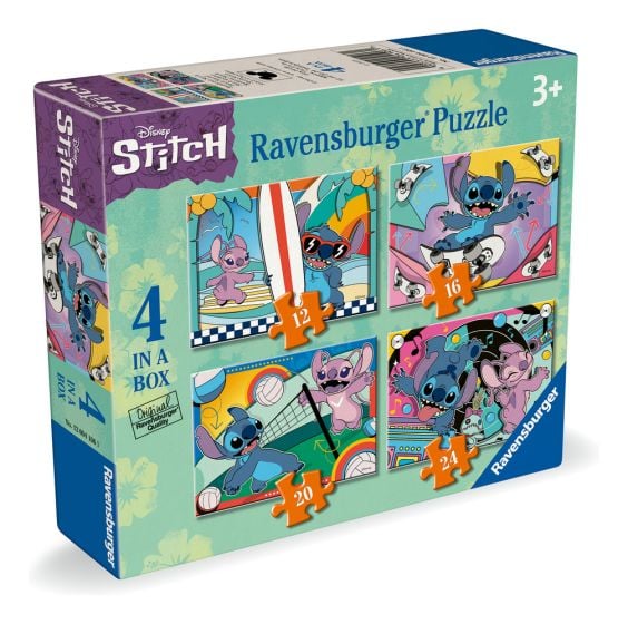 RAVENSBURGER 04106 DISNEY STITCH 4 IN A BOX JIGSAW PUZZLES