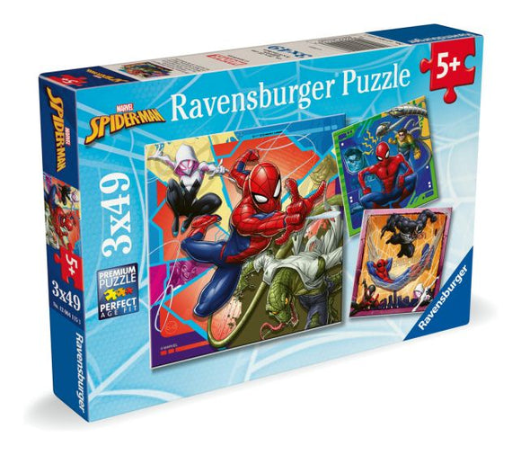 RAVENSBURGER 04115 SPIDERMAN 3X49 PIECE JIGSAW PUZZLES