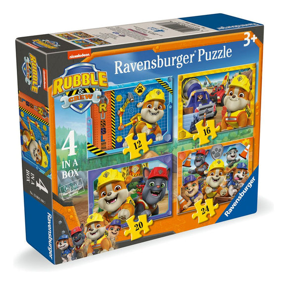 RAVENSBURGER 04188 RUBBLE AND CREW 4 IN A BOX JIGSAW PUZZLES