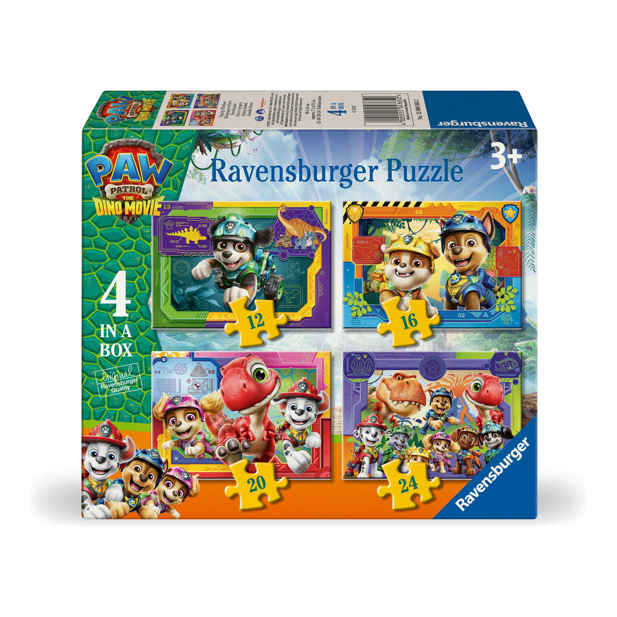 RAVENSBURGER 04365 PAW PATROL THE DINO MOVIE 4 IN A BOX PUZZLE