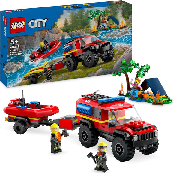 LEGO 60412 CITY 4X4 FIRE ENGINE WITH RESCUE BOAT