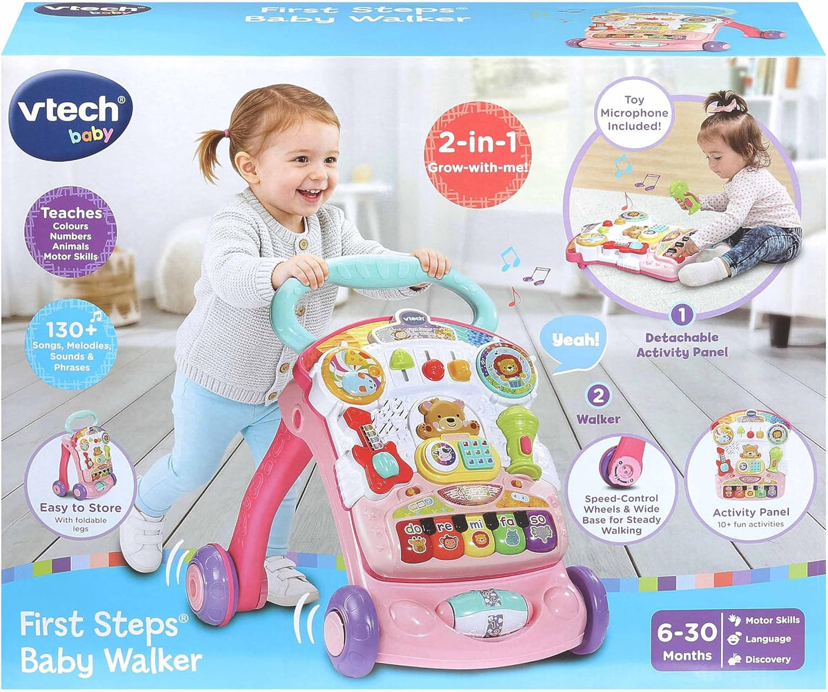 VTECH 595953 FIRST STEPS BABY WALKER PINK
