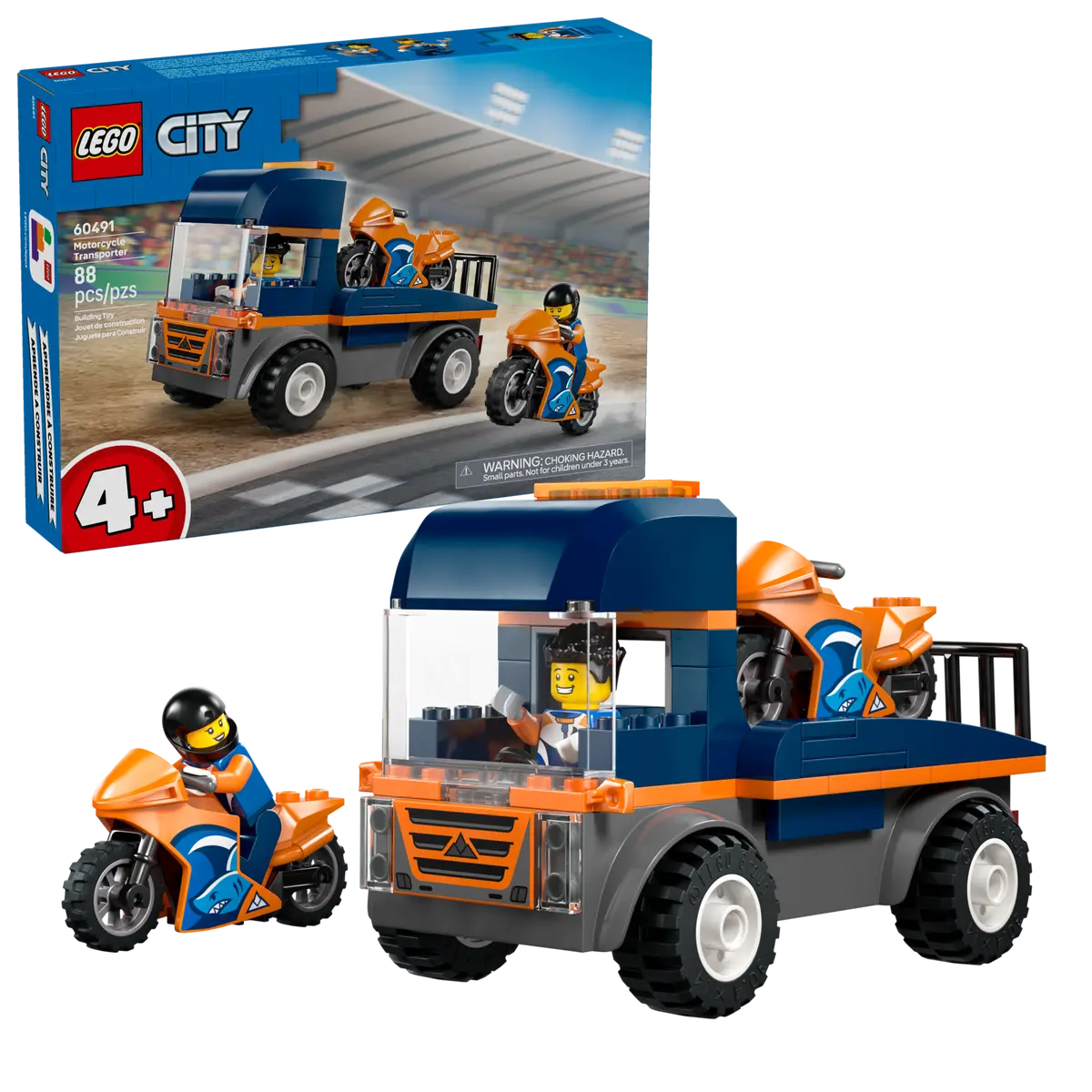 LEGO CITY 60491 MOTORCYCLE TRANSPORTER