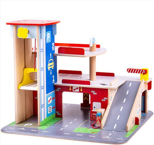 BIGJIGS JT153 WOODEN PARK AND PLAY GARAGE