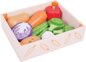 BIGJIGS BJ477 WOODEN VEGETABLE CRATE