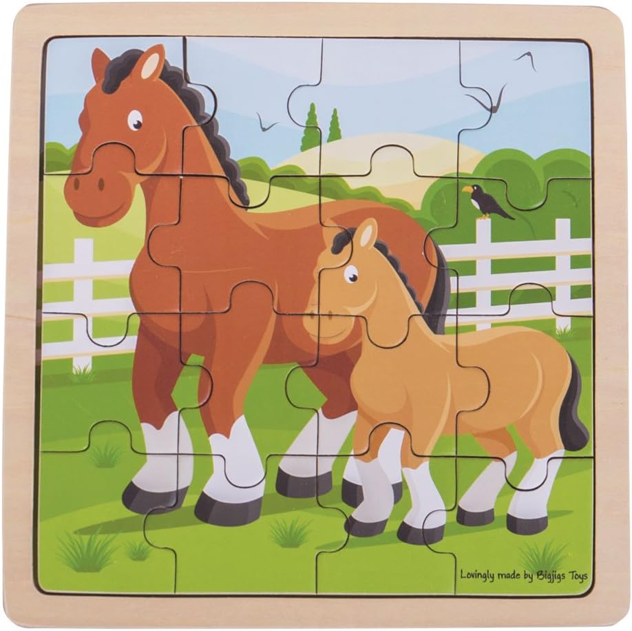 BIGJIGS BJ492 HORSE AND FOAL JIGSAW PUZZLE