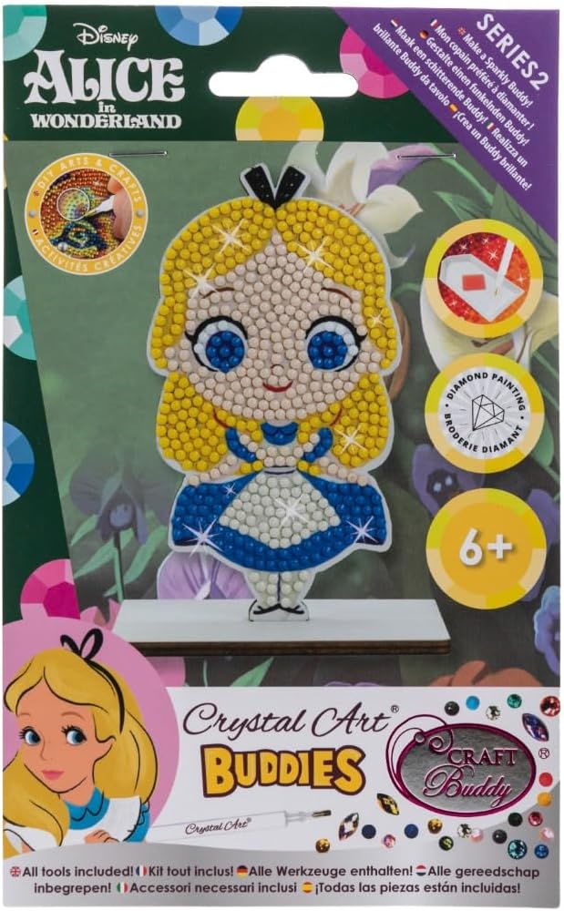 CRAFT BUDDY CAFGR-DNY012 DISNEY ALICE IN WONDERLAND CRYSTAL ART BUDDIES