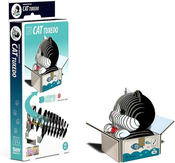 EUGY DC001 CAT TUXEDO 3D CARDBOARD MODEL KIT