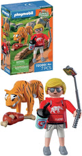 PLAYMOBIL 72089 ZOO TIGER AND VISITOR