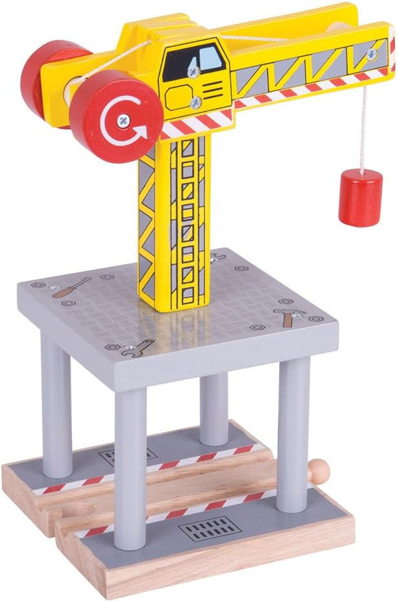 BIGJIGS BJT175 WOODEN BIG YELLOW CRANE
