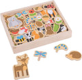 BIGJIGS BJ275 WOODEN MAGNETS WOODLAND