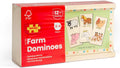 BIGJIGS BJ736 WOODEN FARM DOMINOES