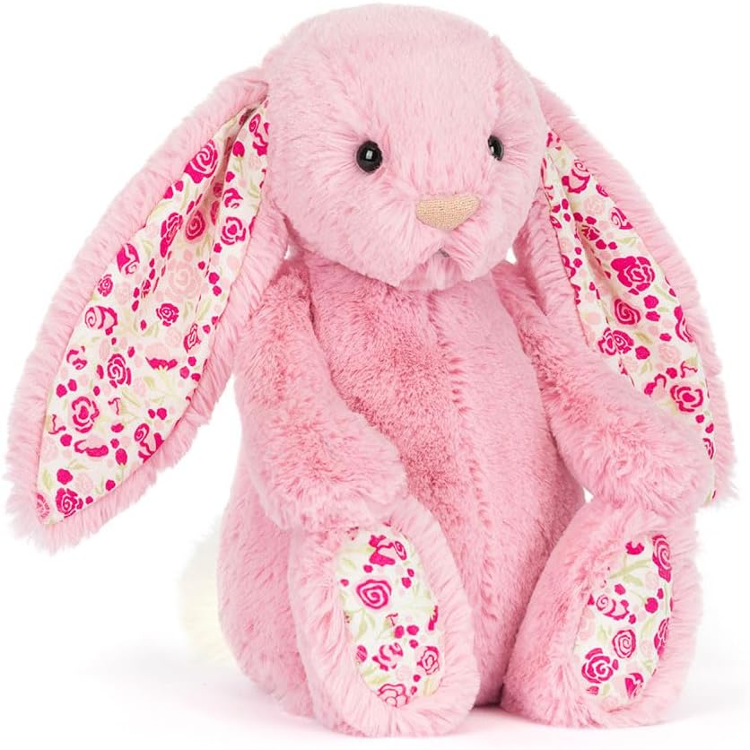 JELLYCAT BAS3ROSE BLUSHKIN BLOSSOM LUXE BUNNY