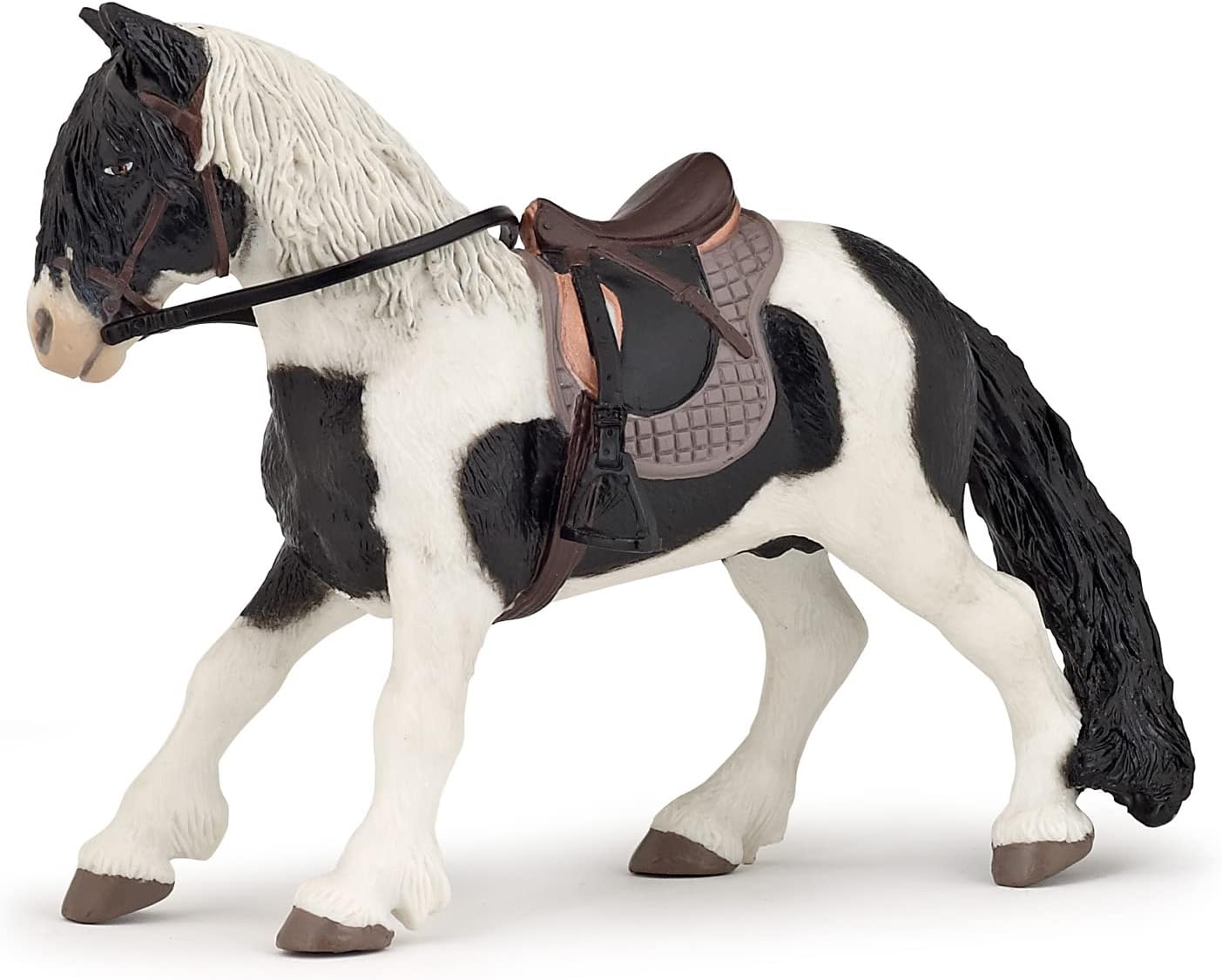 PAPO 51117 PIEBALD PONY WITH SADDLE
