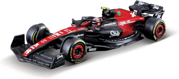24 BURAGO 38086 NO24 ALFA ROMEO TEAM STAKES C43 2023 ZHOU GUANYU F1 CAR 1/43 SCALE