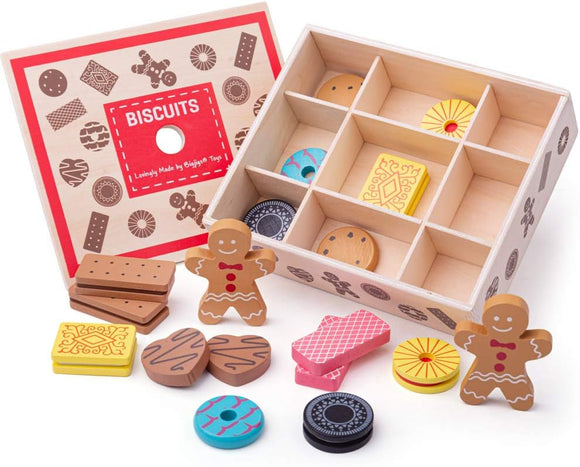 BIGJIGS BJ470 WOODEN BOX OF BISCUITS