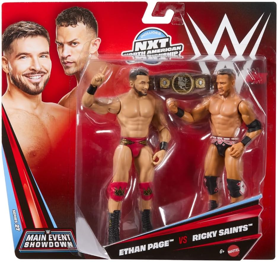WWE JHJ65 MAIN EVENT ETHAN PAGE VS RICKY SAINTS 2 FIGURE PACK