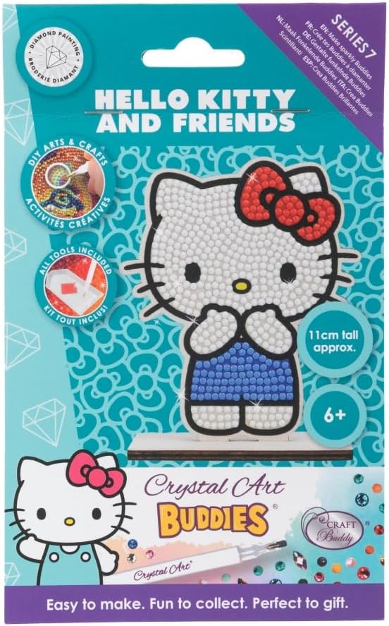CRAFT BUDDY CAFGR-33HKU087 HELLO KITTY CRYSTAL ART BUDDIES