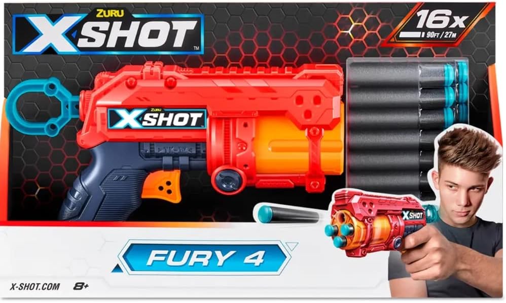 ** SALE ** X SHOT 36377 EXCEL FURY 4 INC 16 DARTS
