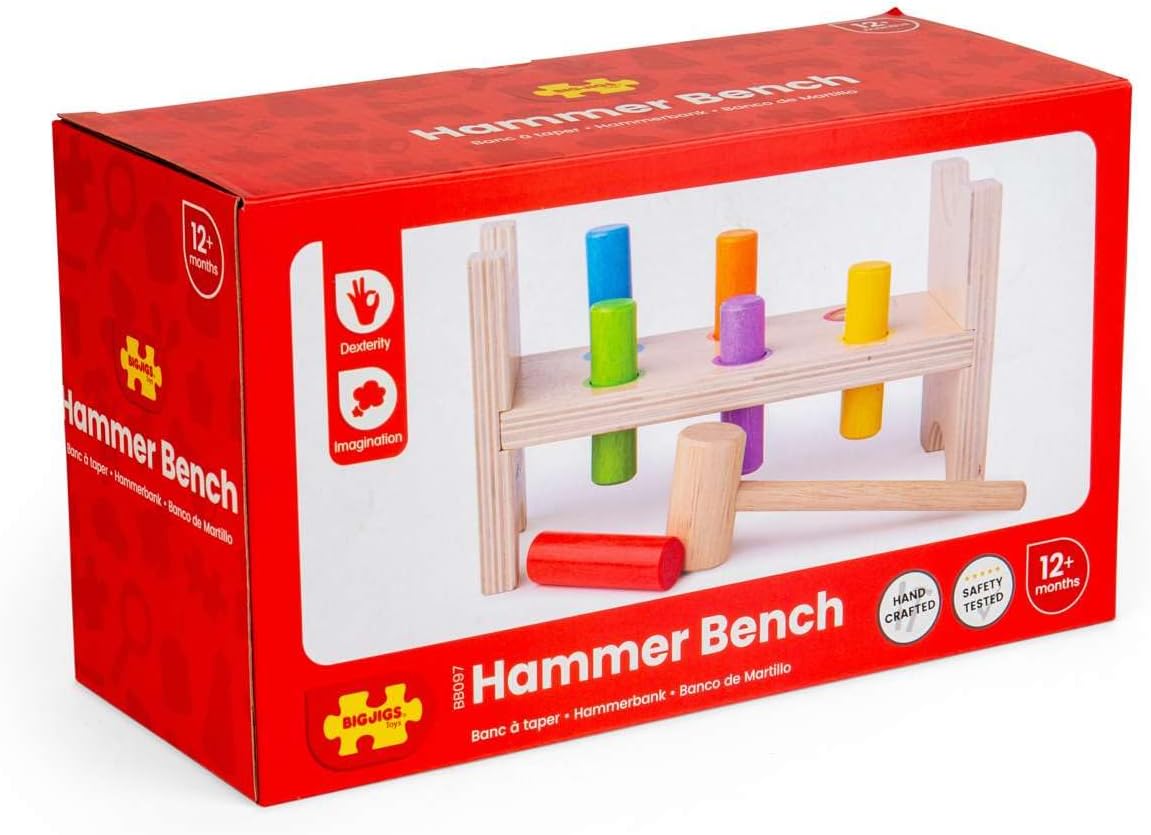 BIGJIGS BB097 WOODEN HAMMER BENCH