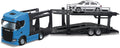 BURAGO 18-31467 SCANIA S730 CAR TRANSPORTER WITH PORSCHE MACAN 1/43RD SCALE