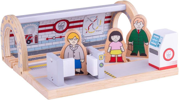 BIGJIGS BJT277 WOODEN UNDERGROUND STATION